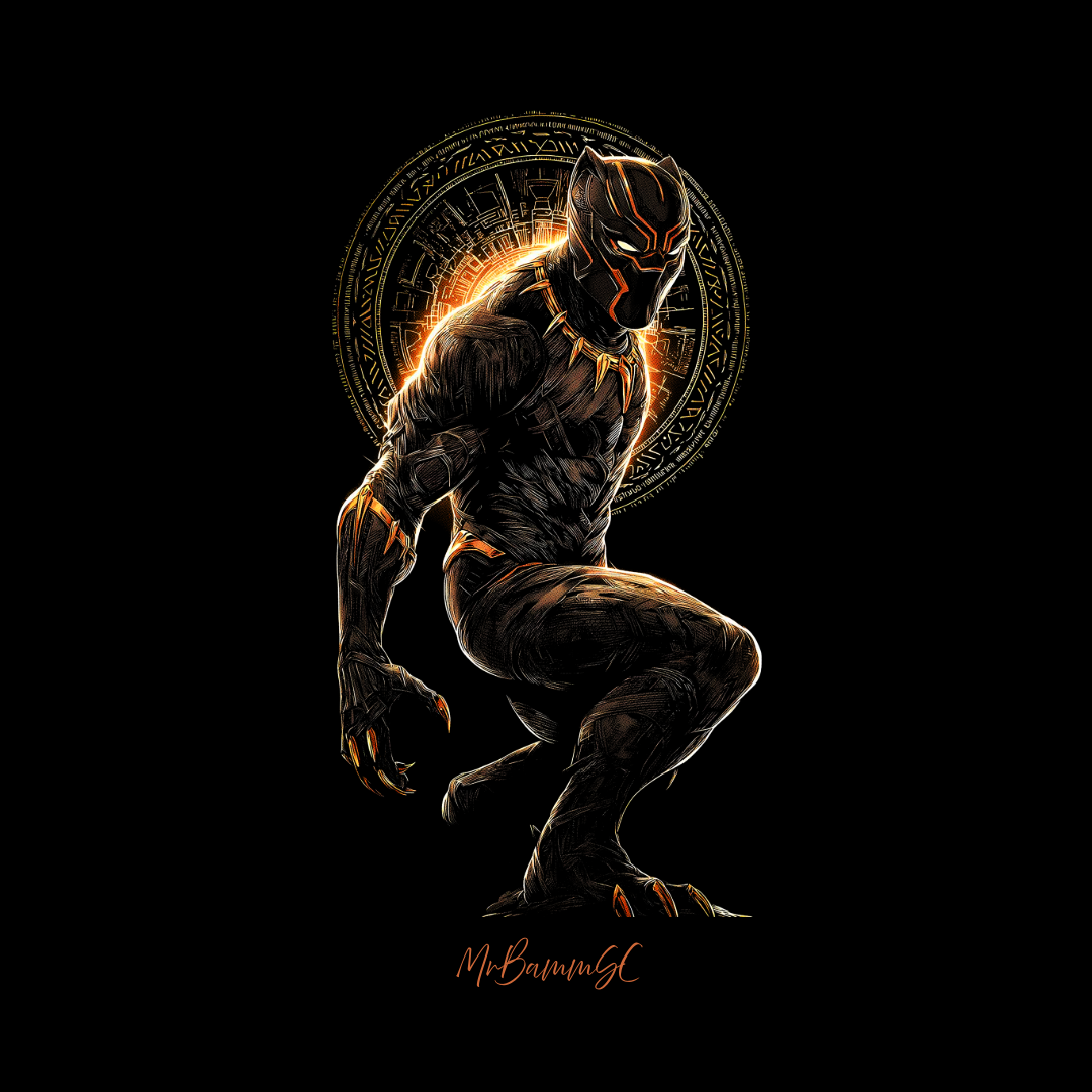 Premium Black Panther T Shirt